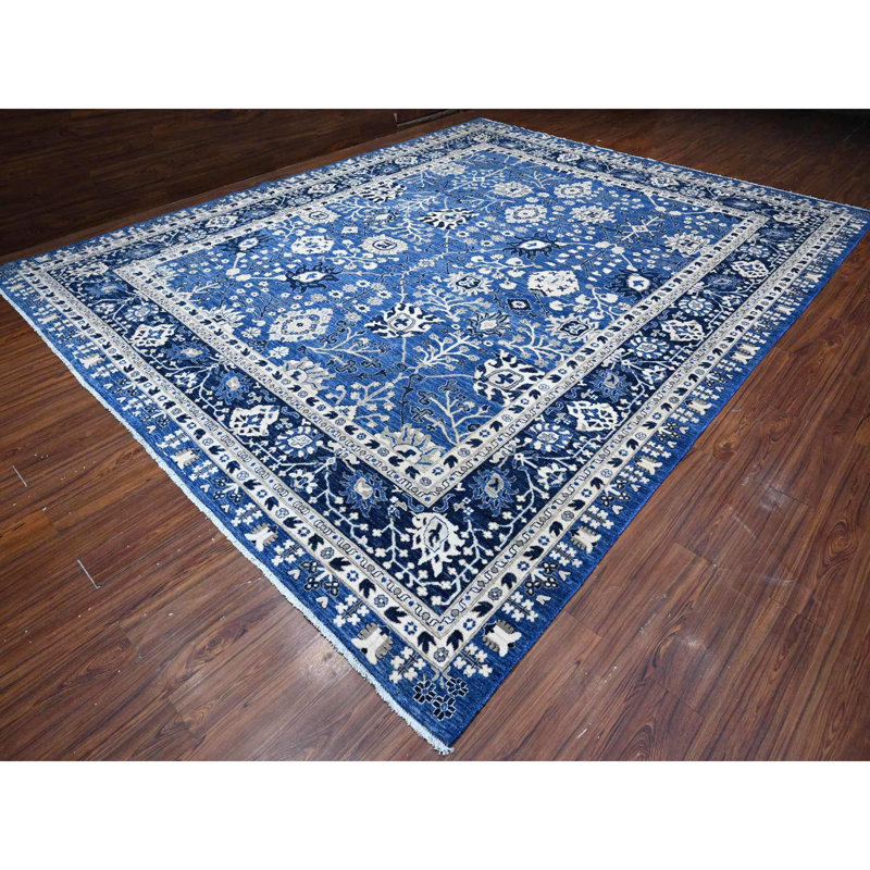 Tapis oriental surdimensionné en laine noué à la main 11 pi 10 po x 14 pi 5 po Tabriz