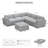 Corduroy Modular L - Shaped Sectional Sofa With Removable Ottoman-279045610