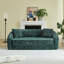Canapé inclinable convertible incurvé de 87 pouces, canapé-lit 2 en 1 escamotable, avec base coulissante et siège profond, comprend deux coussins, fauteuil inclinable en chenille, aucun assemblage requis-491005297