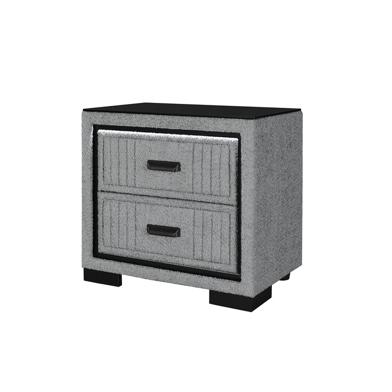 Table de chevet gris Isaiah