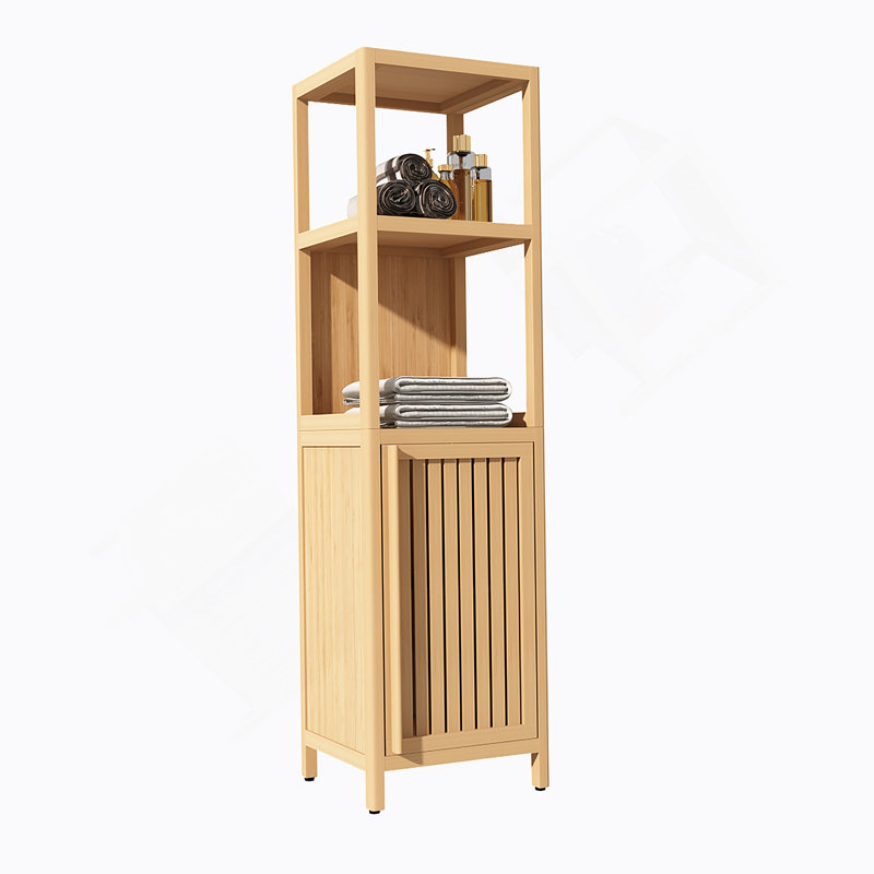 Multifunctional Bathroom Bamboo Storage Cabinet