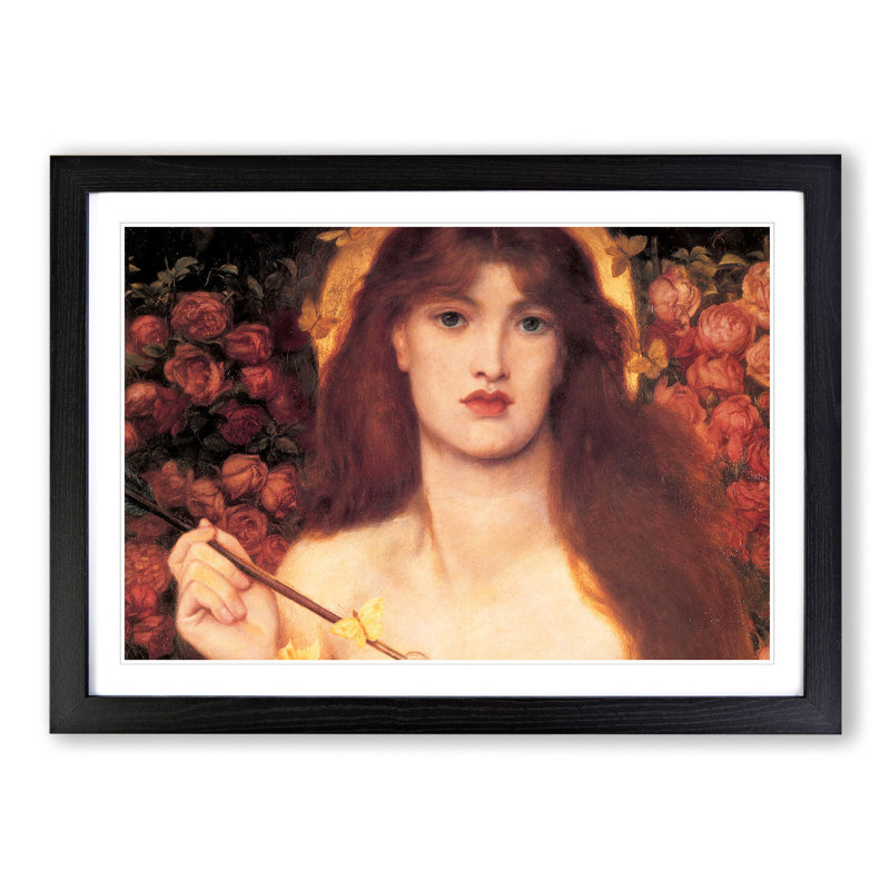 Venus Verticordia by Dante Gabriel Rossetti - Picture Frame Painting, 27cm H x 36cm W x 2cm D, Black Framed