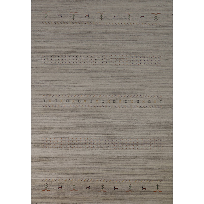 Striped Gabbeh Oriental Area Rug 6x9