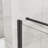 Shower Enclosure Frameless 36 In.D X 36 In. W X 72 In. H, Corner Shower Door With 1/4 In. Clear Tempered Glass, Pivot Opening, Black Finish
