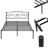 Metal Bed Frame with Headboard Heavy Duty Strong Steel Slat Support Platform Queen Size Bed No Box Spring Needed, Easy Assembly, Black-1610027483-1600606986