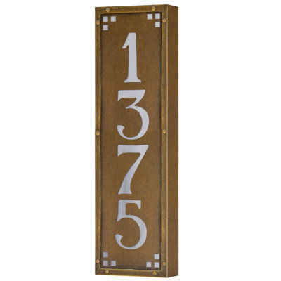 Plaque d'adresse murale personnalisable 12 V pour 4 numéros