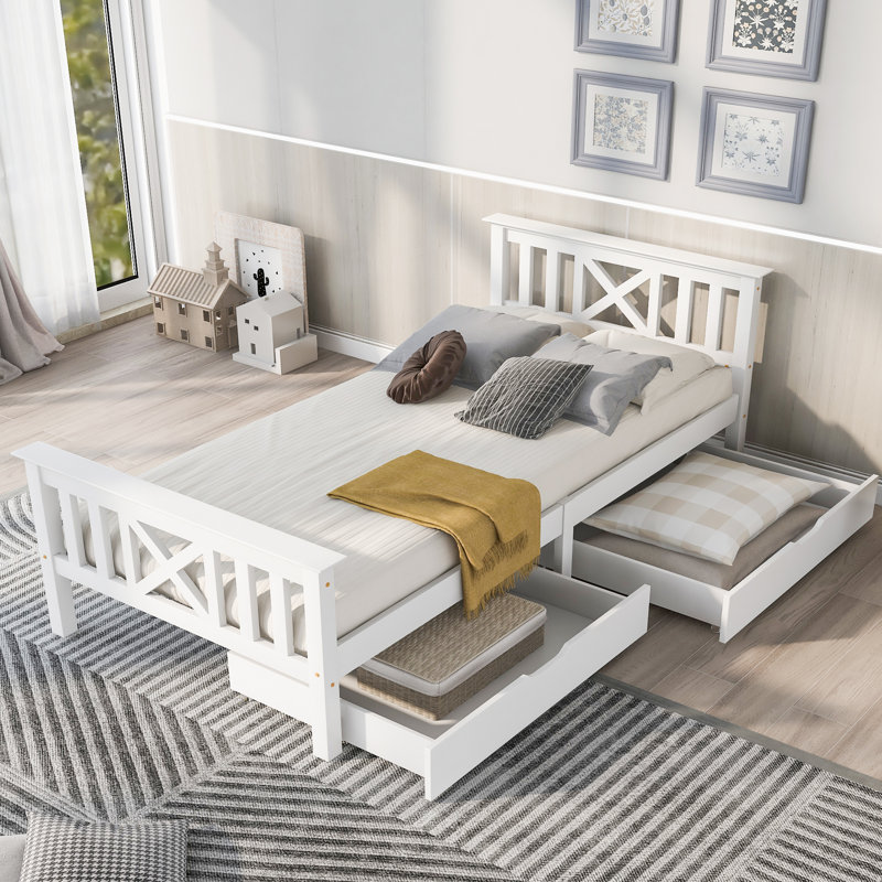 Harpor Solid Wood Storage Bed