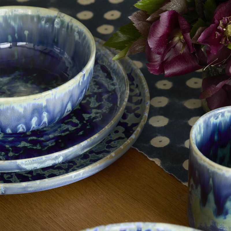 Hanami Stoneware Salad/Dessert Plate, Blue