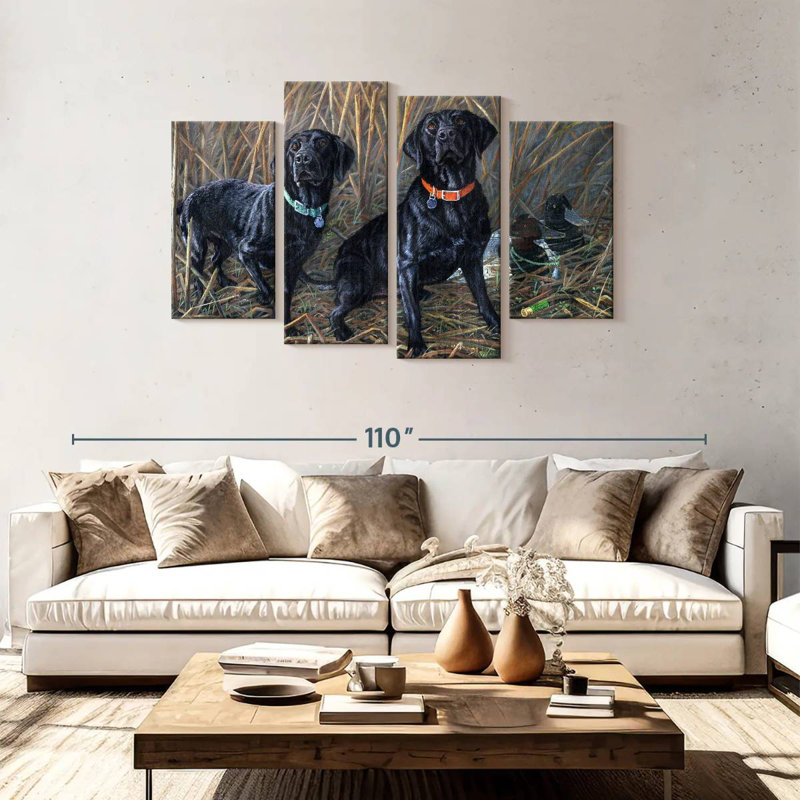 Brampt Sharing The Tradition - Black Labs, 48" H x 75" W