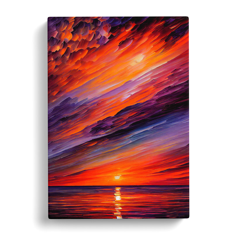 XC1022-3030X Ocean Sunset View No.3 - Wrapped Canvas Print, 50cm H x 35cm W x 3cm D