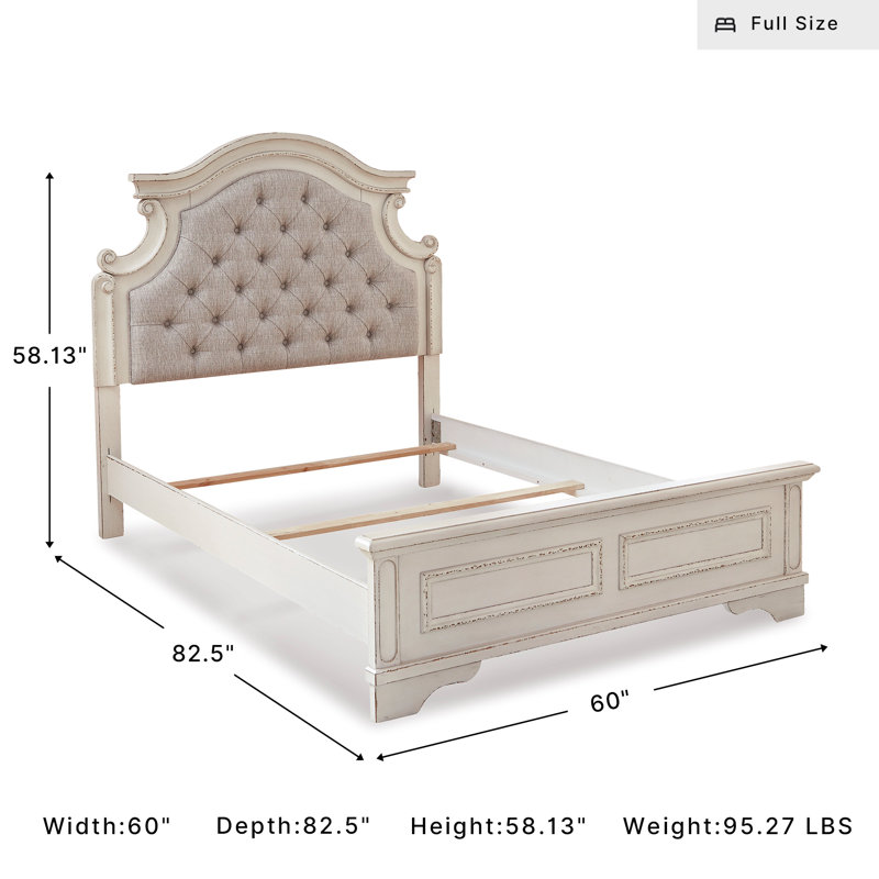 Mohn Upholstered Scalloped Bed, Full