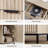 47" Fluted Executive Desk,2-Drawer Writing Office Desk-1993260851