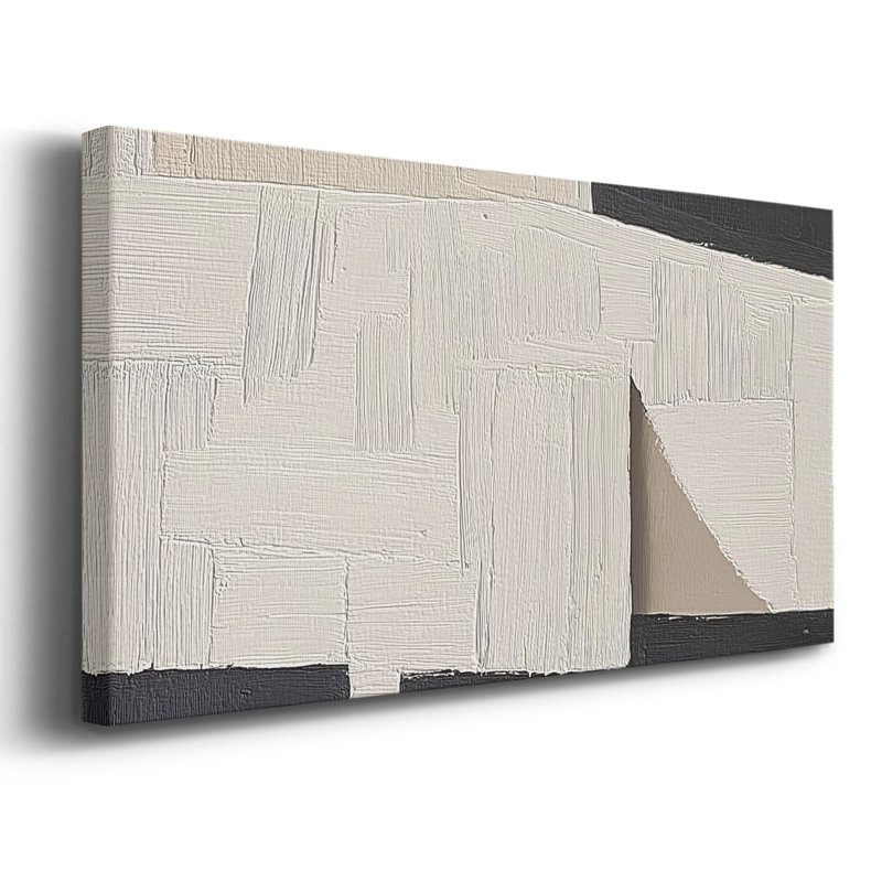 Série abstraite - DCXLII - Toile tendue avec châssis encadré - Prêt à être accroché, H 17 po x l 33 po