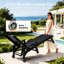 Chaise longue de piscine réglable et imperméable à l'eau avec roulettes et chaise longue inclinable-121687895
