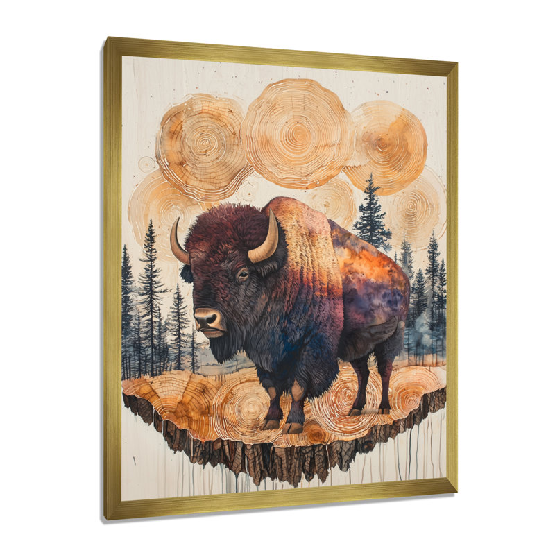 Ginni - Animals Canvas Art Print, H 20 po x l 12 po, Reproduction encadrée d'une seule photo, Doré