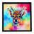 Hippie Animal Deer Framed Metal Print