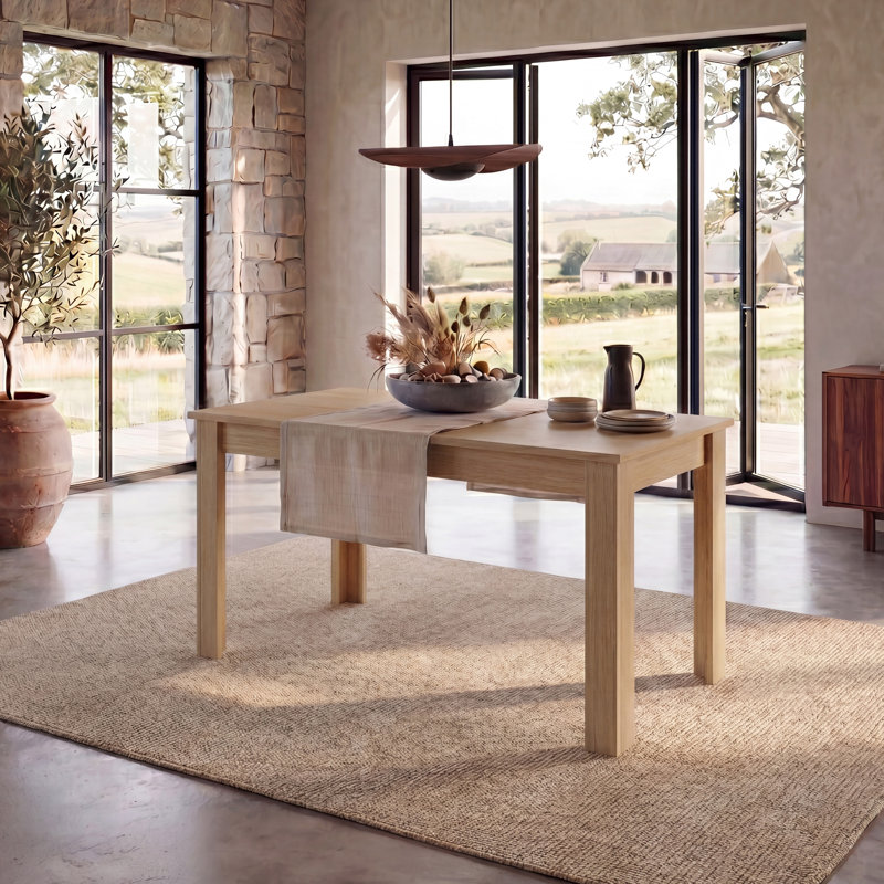 Iriemi Dining Table, Oak, 74cm H x 117cm L x 76.5cm W