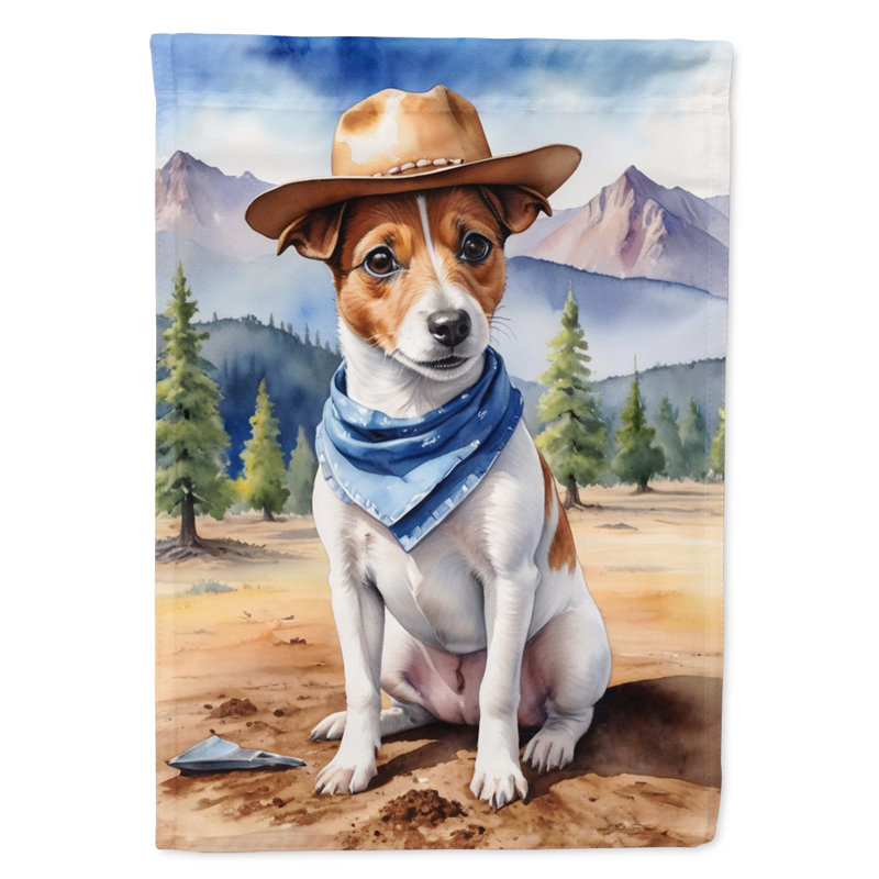 Drapeau Cowboy Welcome House, Jack Russell terrier
