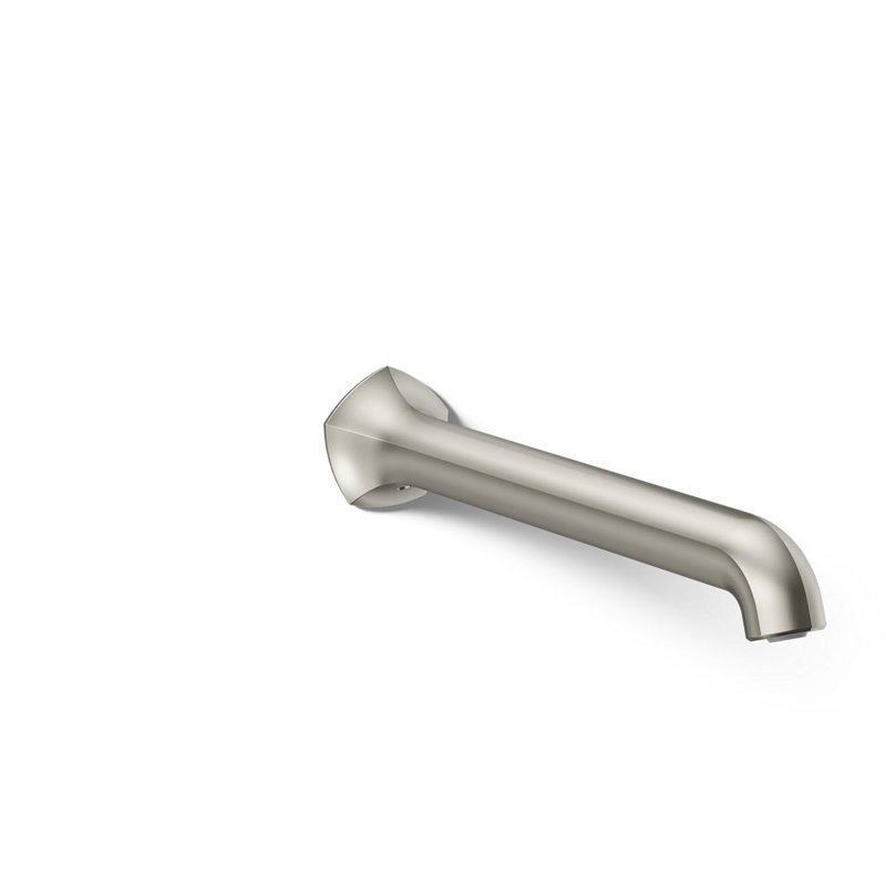 Wall-Mount 12 In. Bath Spout With Straight Design, Vibrant Polished Nickel