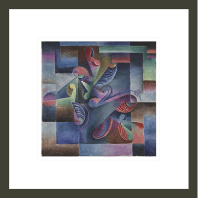 Curving Machine (Kurven Maschinen) by Johannes Molzahn - Framed Giclee Print