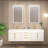 Milana  Floating Bathroom Vanity With Reinforced Acrylic Double Sink In Gloss White-994224301