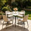 Fung Marble Top Metal Base Dining Table-2012168399