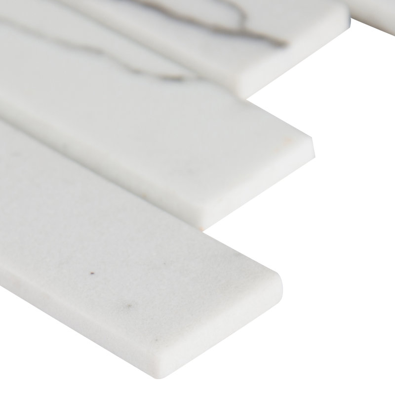 Montessa Petra Velora Interlocking 12 in. x 12 in. Glossy Glass Mosaic Floor and Wall Tile