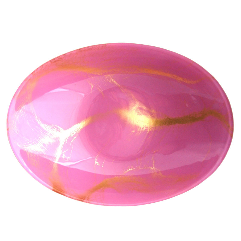 Mercer41 Olinda Glass Serving Bowl, Blush