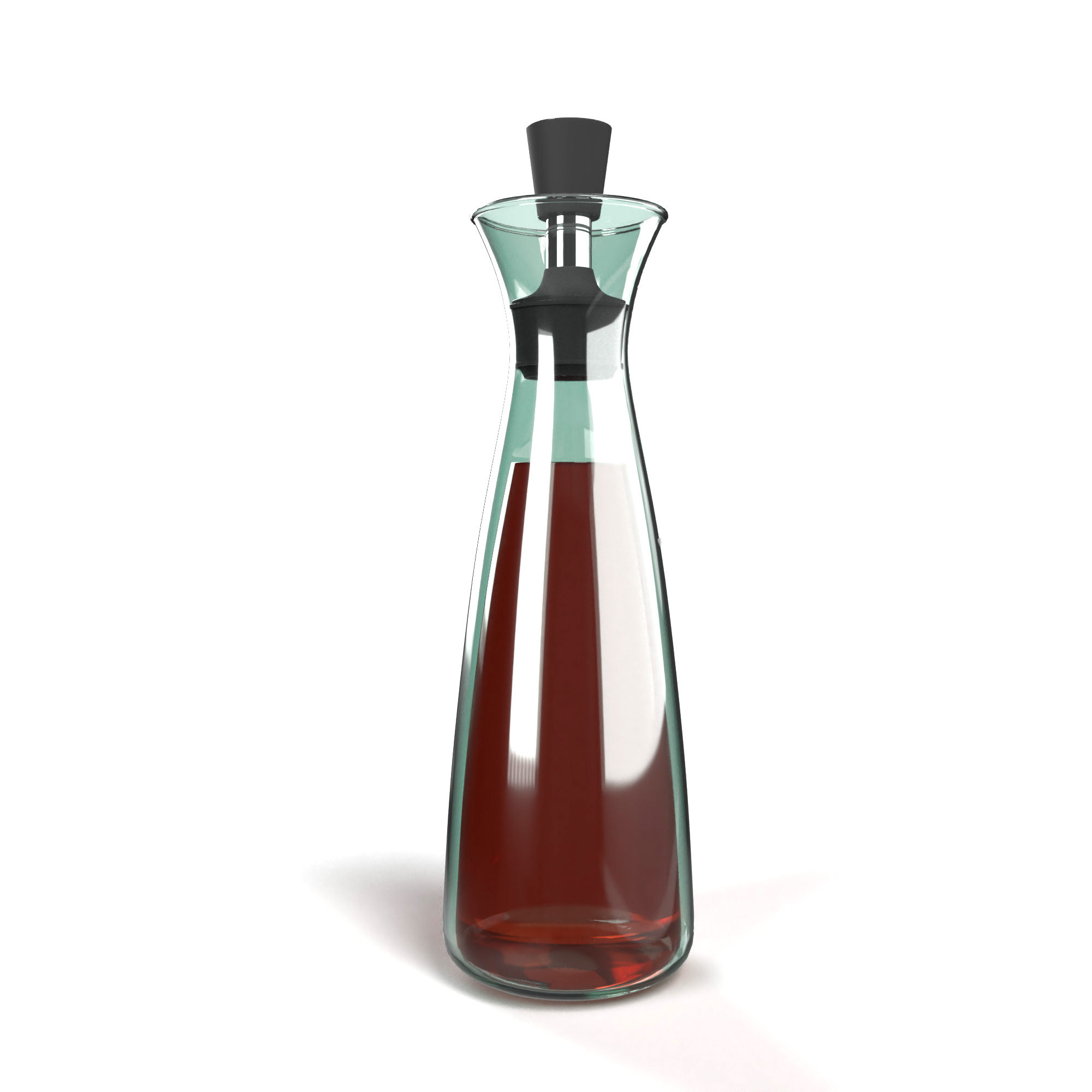JoyJolt Hali 35 fl. oz. Clear Glass 3-Carafe Bottle Pitcher with 6
