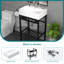 Lavabo de salle de bain autoportant en céramique à console rectangulaire avec un trou de robinet, une planche à laver et un support en acier inoxydable-123705430-123705434