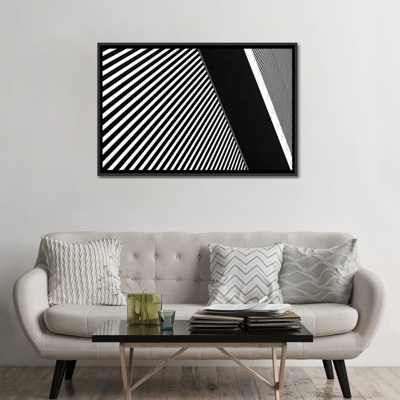 Impression sur toile tendue, H 40 po x l 60 po x P 1,5 po, Toile avec cadre noir, Pas de tapis