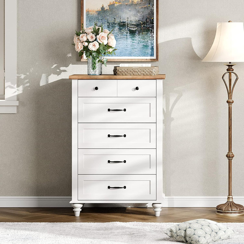 Alance 26.8'' W 5 - Drawer Dresser, Off White