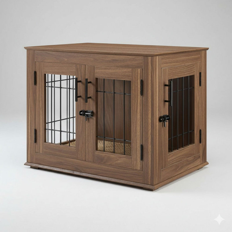 Table de bout avec cage pour chien Furniture