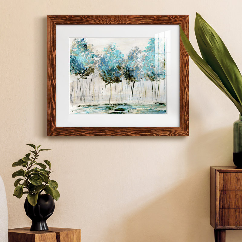 Printemps - peinture encadrée, Cadre en érable, H 20 po x l 17 po x P 1,5 po