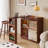 40.16"Retro Brown Solid Wood Extendable Bar Counter
