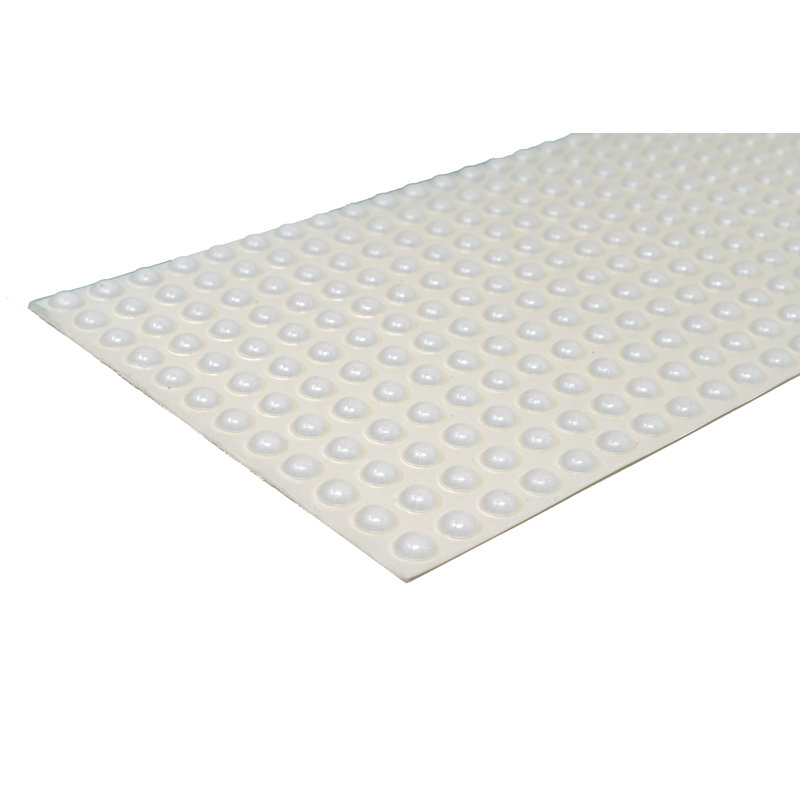 Feuille simple BS-12 transparent doux / diamètre 0,375 po x hauteur 0,150 po / feuille 288 Bumpers