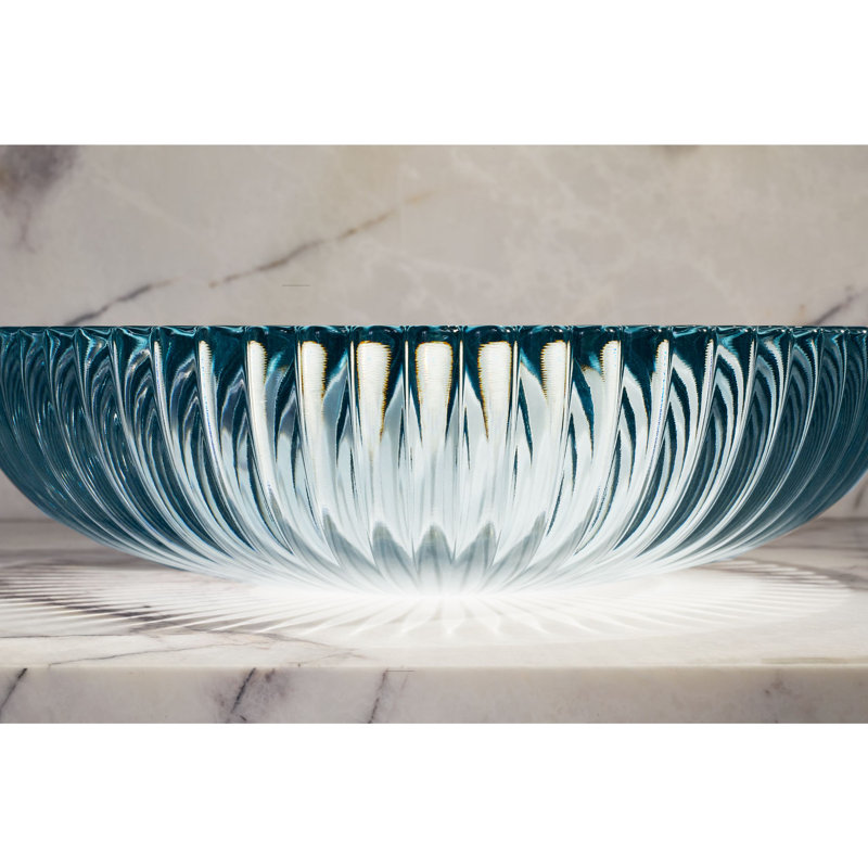 Salute Vessel Bathroom Sink, Translucent Dusk