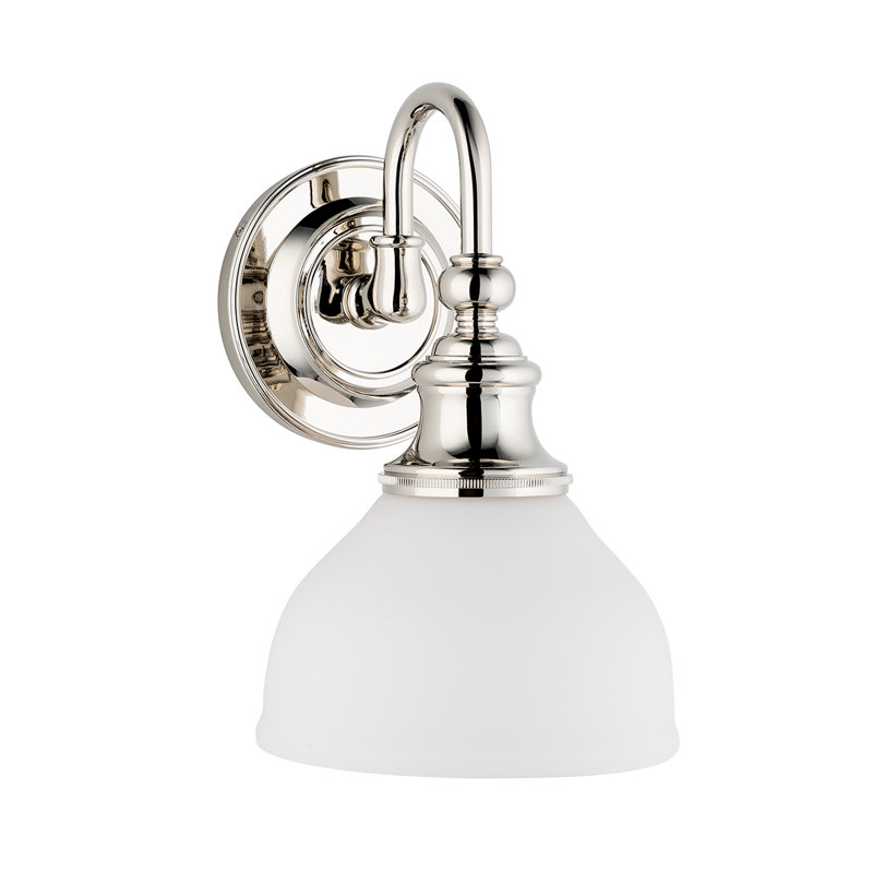 Sutton Brass Armed Sconce, Polished Nickel
