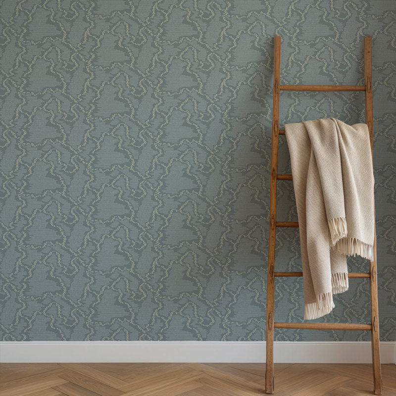 Papier peint Electric Ripple - Blue Haze