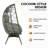 Swivel Patio Lounge Chairs, Steel Rattan Egg Style For Home Patio