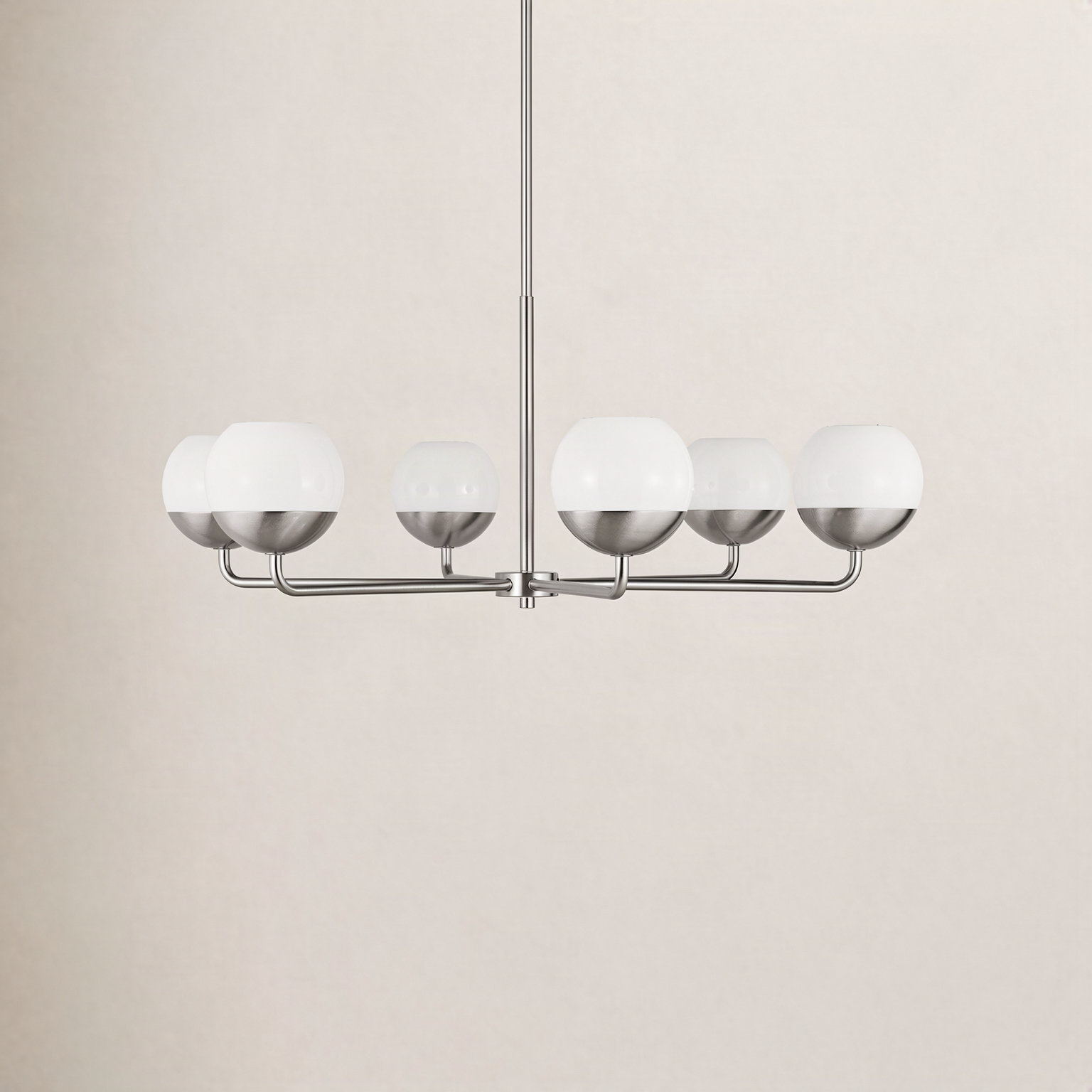 Avoca 6-Light Chandelier, Brushed Nickel