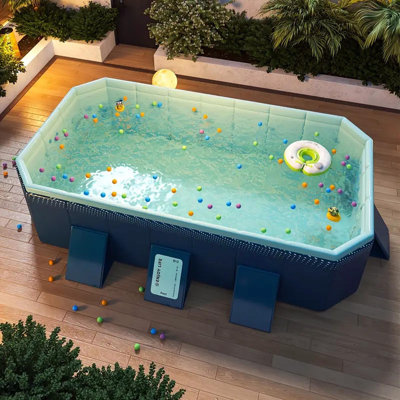 PVC inflatable folding swimming pool
