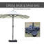 Parasol de patio extérieur avec base