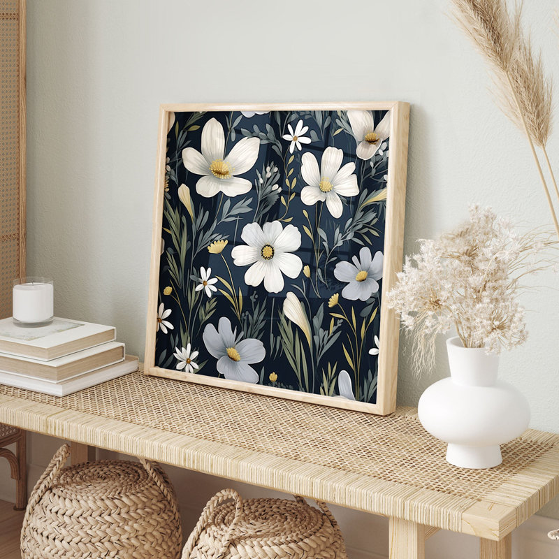 Impression florale sans cadre, H 24 po x l 24 po