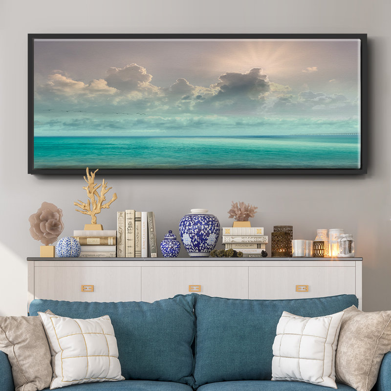 Caribbean Water- Framed Canvas