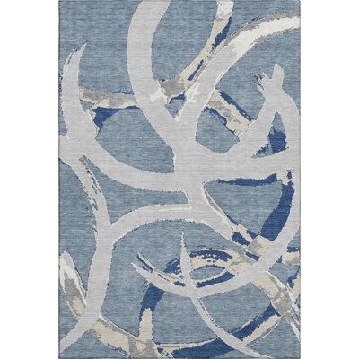 Premium Machine Washable Mayfield AMF1022 Circles Rug