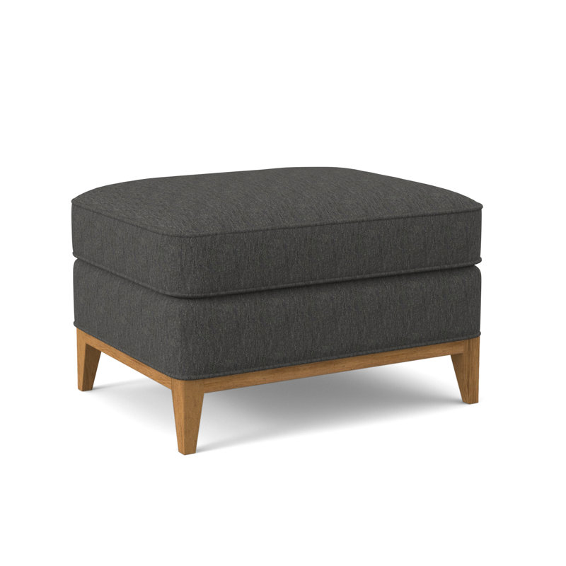 Repose-pieds Sonoma, Mélange de polyester ivoire Cloudy Day, Ambre