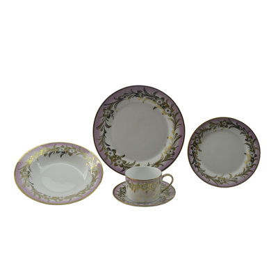Chong 40 Piece Ceramic Dinnerware Set - Service for 8