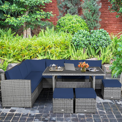 7 Piece Rattan Sofa Seating Group with Cushions by Latitude Run