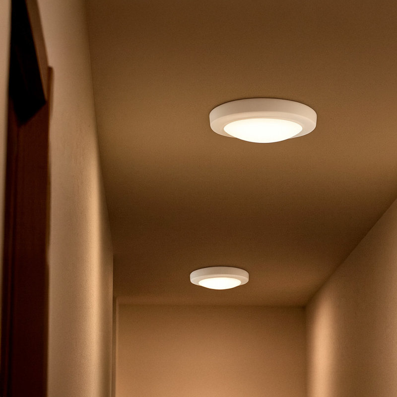 Design House Paxton 7 Inch Modern LED Ceiling Light with 3 Color Temperature, Flush Mount, White